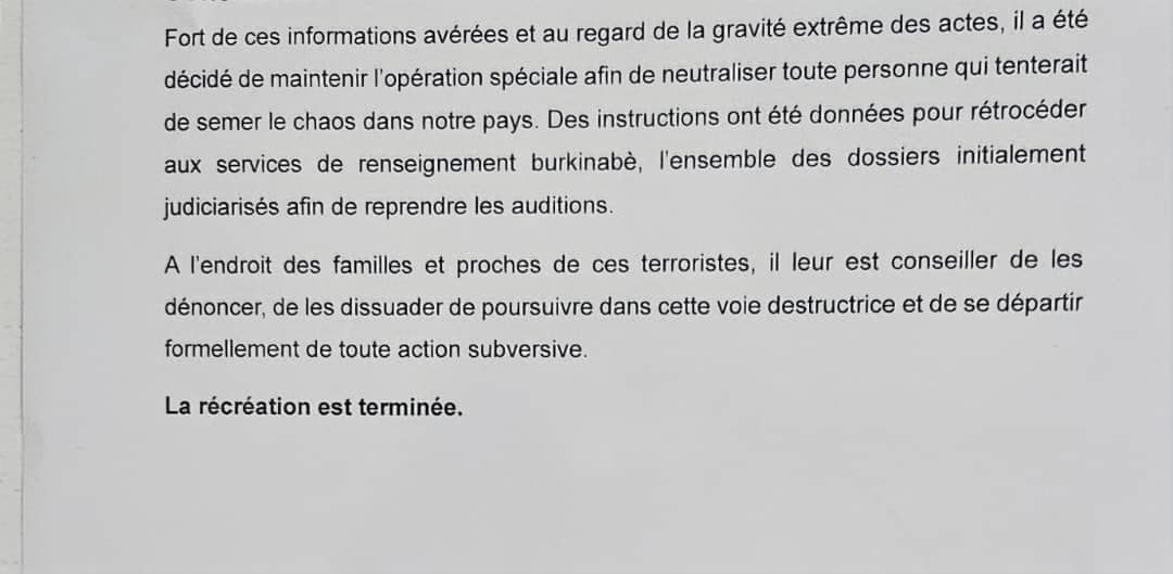 Sécurité Burkina